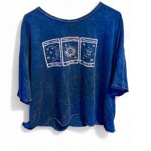 Blue Graphic Women's Top